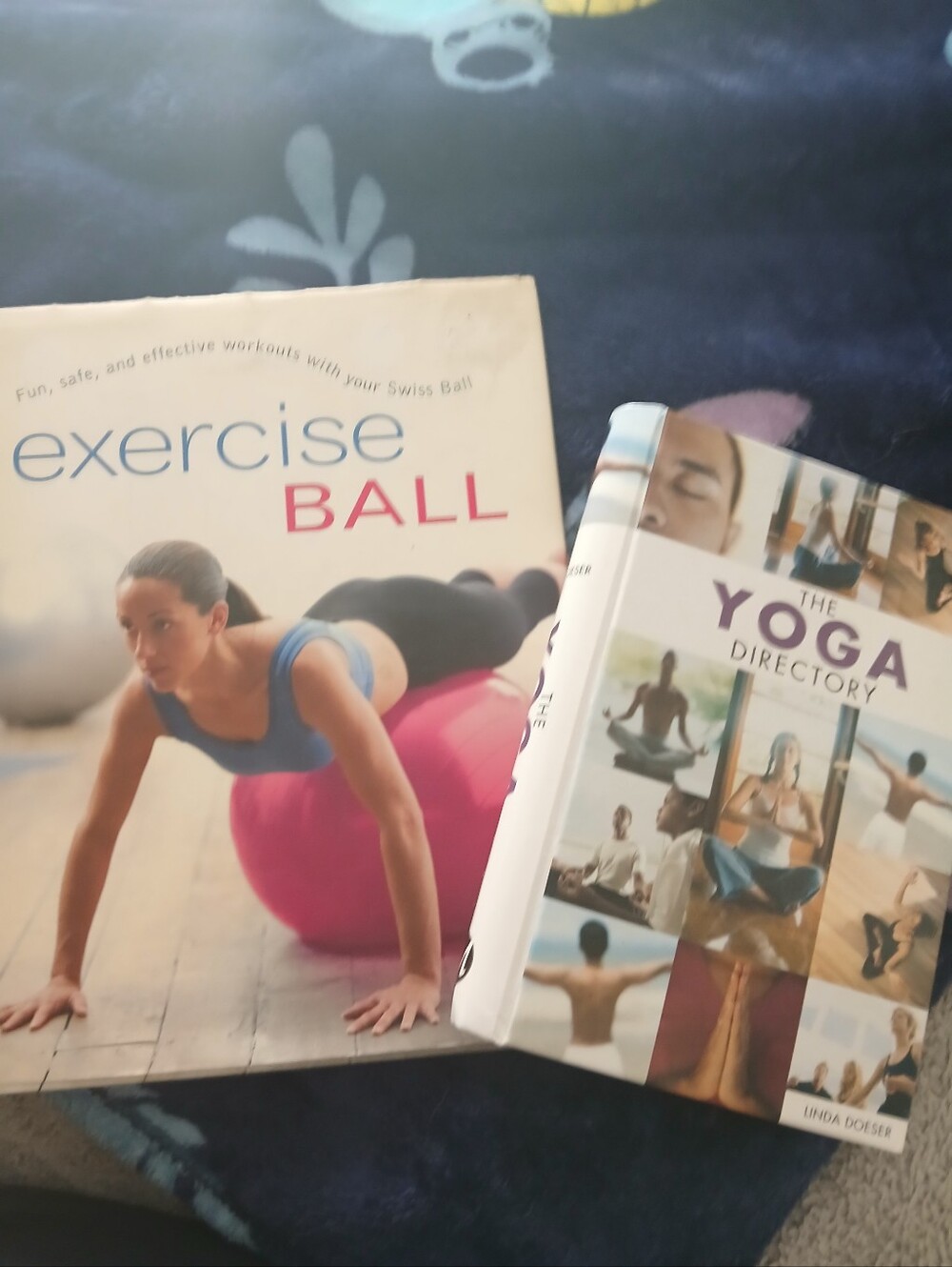 2 Exercise Fitness BOOKS: YOGA AND EXERCISE BALL
